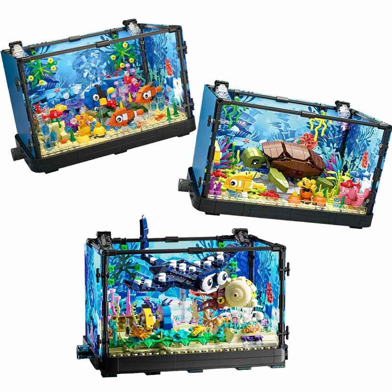 Marine Aquarium Cube - Fish Tank Building Block Set with
