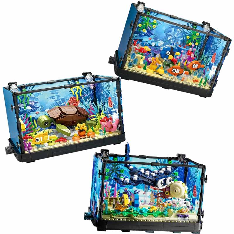 Marine Aquarium Cube - Fish Tank Building Block Set with