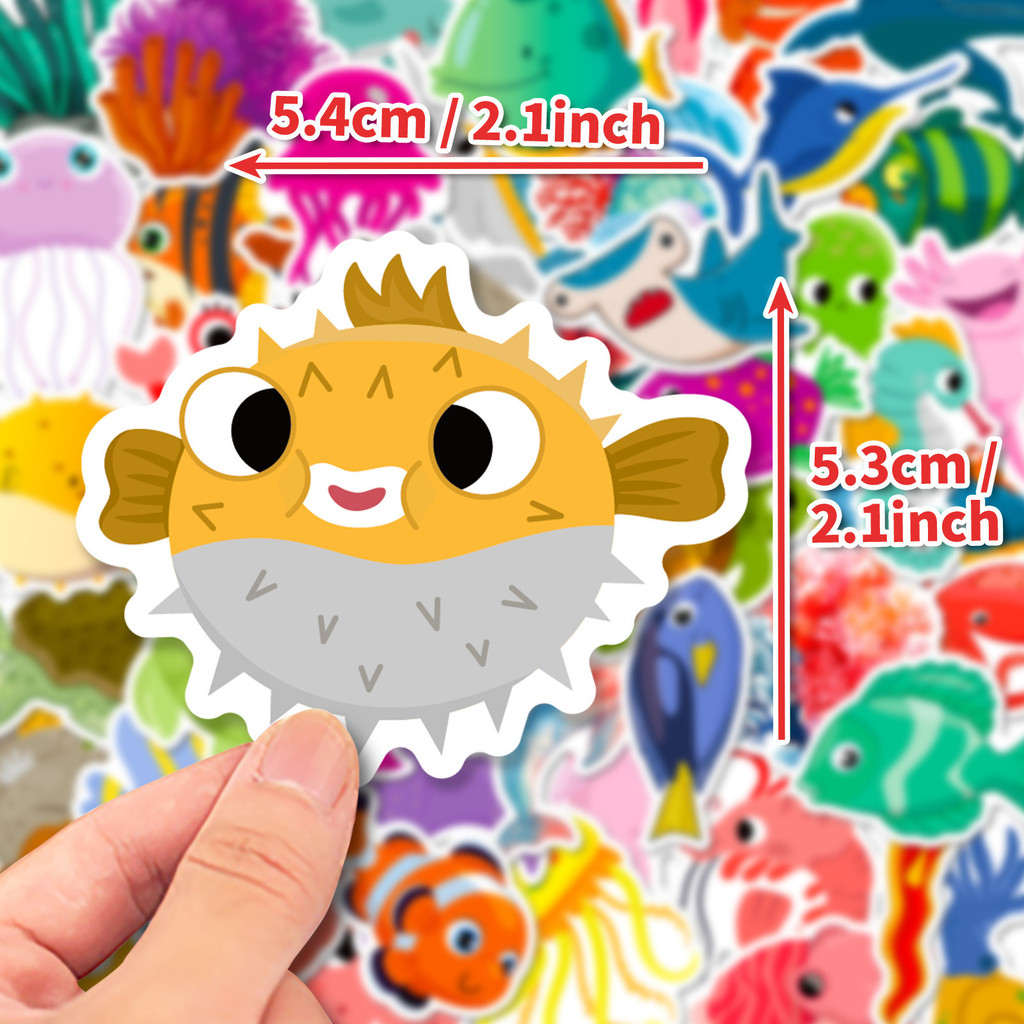 50Pcs Marine Life Stickers - C - Marine Aquarium Orp review and price