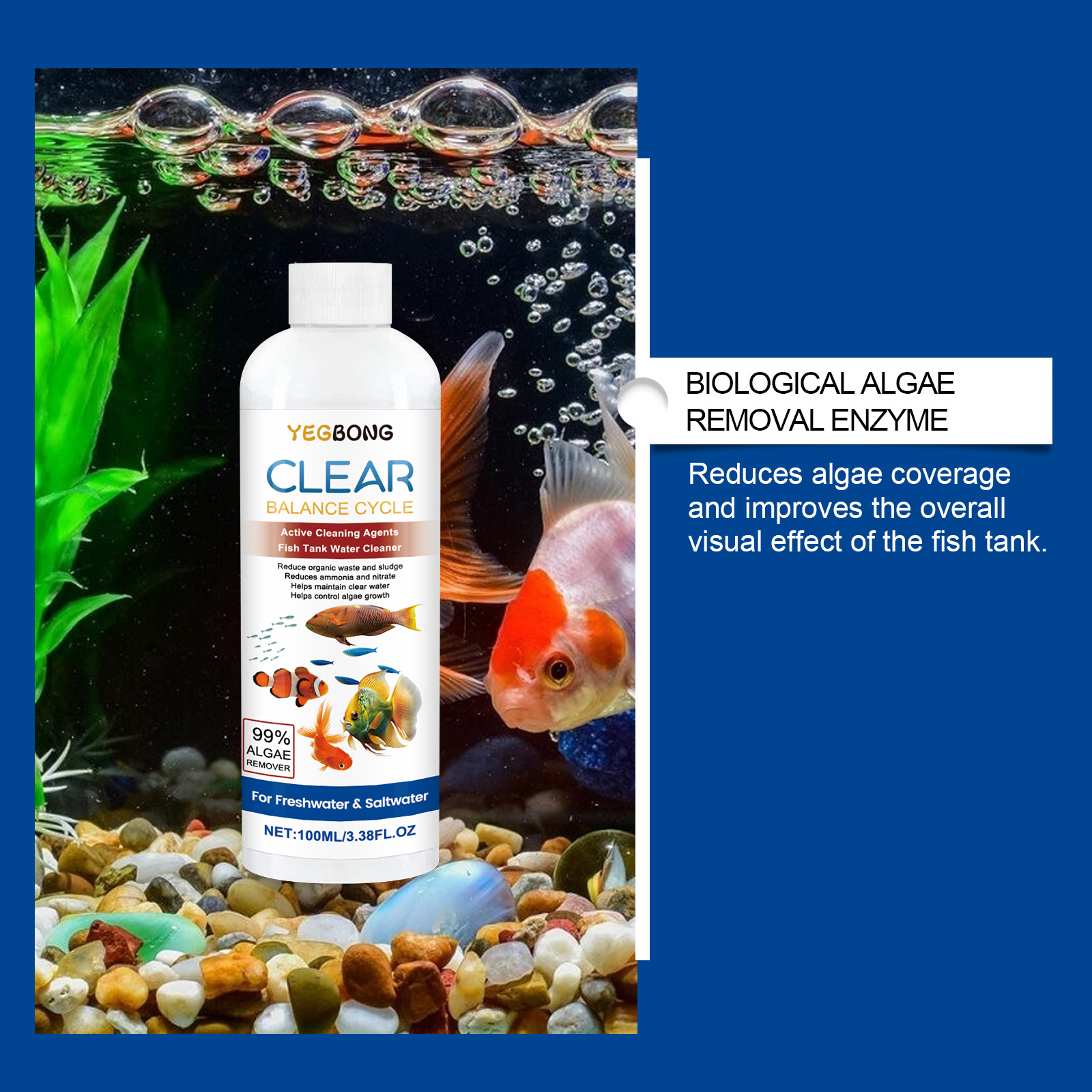 Aquarium Water Clarifier 100ml - Marine Aquarium Bacteria review and price