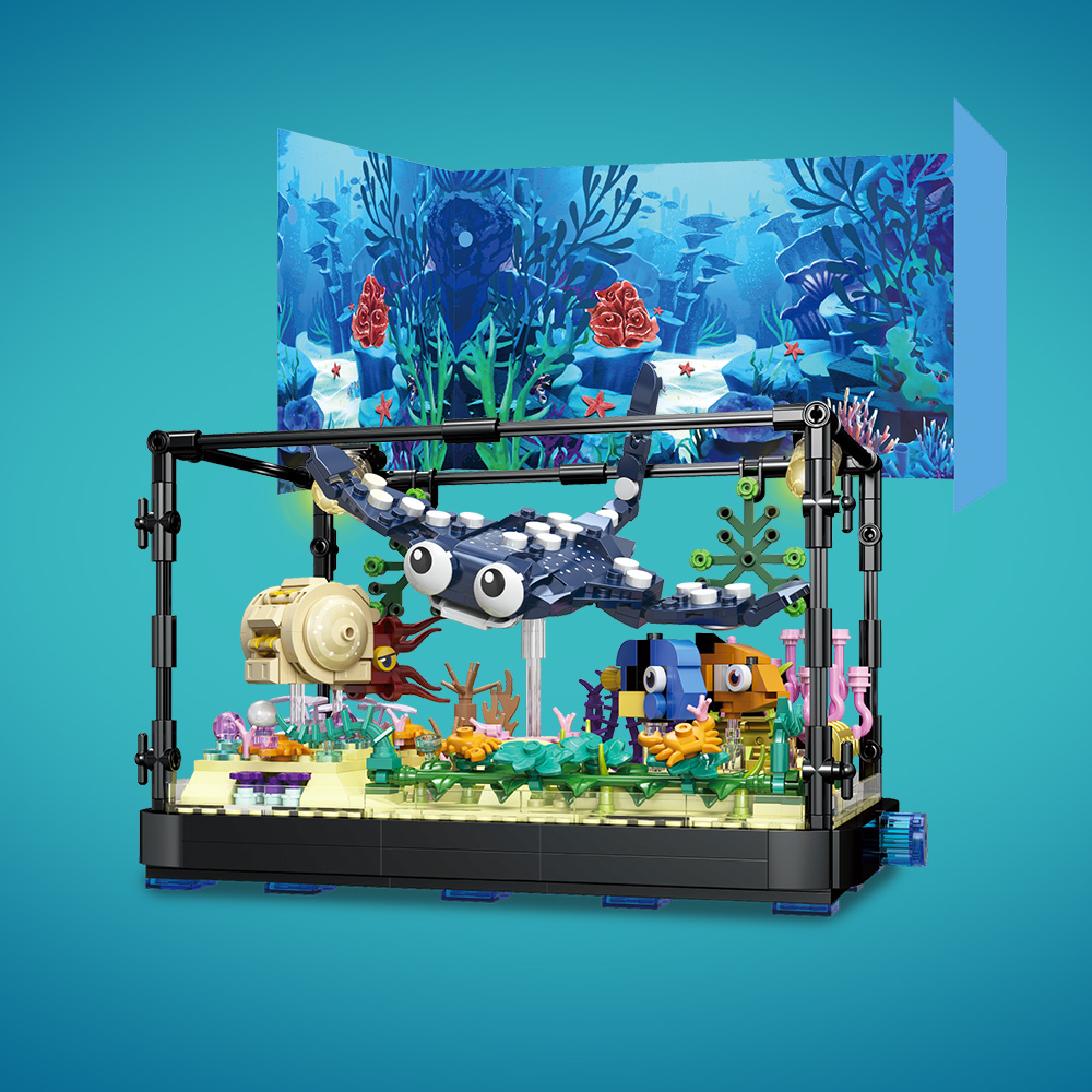 Fish Tank Block Set with Light - Marine Aquarium Cube review and price